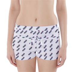 Japan Cherry Blossoms On White Boyleg Bikini Wrap Bottoms by pepitasart