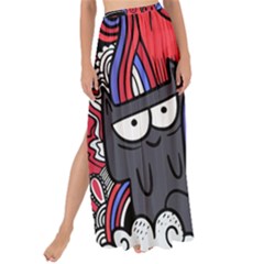 Abstract Grunge Urban Pattern With Monster Character Super Drawing Graffiti Style Vector Illustratio Maxi Chiffon Tie-up Sarong by Nexatart