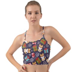 Welsh Corgi Dog With Gift Boxes Seamless Pattern Wallpaper Mini Tank Bikini Top by Nexatart