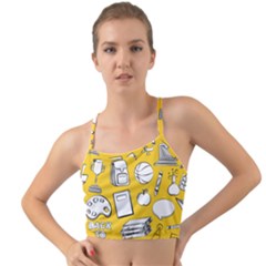 Pattern With Basketball Apple Paint Back School Illustration Mini Tank Bikini Top by Nexatart