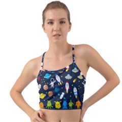 Big Set Cute Astronauts Space Planets Stars Aliens Rockets Ufo Constellations Satellite Moon Rover V Mini Tank Bikini Top by Nexatart