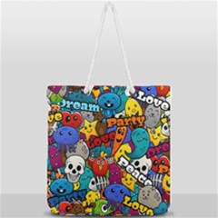 Graffiti Characters Seamless Pattern Full Print Rope Handle Tote (large) by Nexatart
