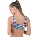 Graffiti Characters Seamless Pattern Front Tie Bikini Top View2