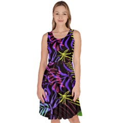 Leaves Nature Design Plant Knee Length Skater Dress With Pockets by Nexatart