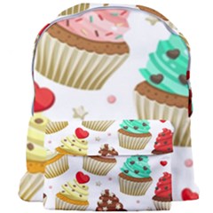 Seamless Pattern Yummy Colored Cupcakes Giant Full Print Backpack by Nexatart