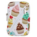 Seamless Pattern Yummy Colored Cupcakes Belt Pouch Bag (Large) View1