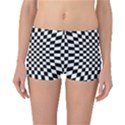 Illusion Checkerboard Black And White Pattern Reversible Boyleg Bikini Bottoms View3