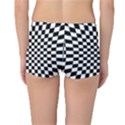 Illusion Checkerboard Black And White Pattern Reversible Boyleg Bikini Bottoms View4