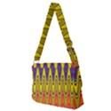 Retro Colorful Waves Background Full Print Messenger Bag (M) View2
