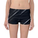 Minimalist Black Linear Abstract Print Reversible Boyleg Bikini Bottoms View3