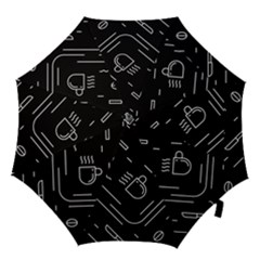 Coffee Background Hook Handle Umbrellas (small) by Vaneshart