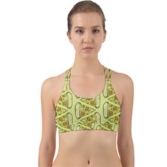 Pizza Fast Food Pattern Seamles Design Background Back Web Sports Bra by Vaneshart