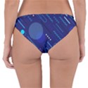 Classic Blue Background Abstract Style Reversible Hipster Bikini Bottoms View2