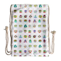 All The Aliens Teeny Drawstring Bag (large) by ArtByAng