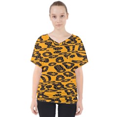 Digital Art  V-neck Dolman Drape Top by Sparkle