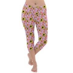 Hawaii Ghost Pink Lightweight Velour Capri Yoga Leggings by snowwhitegirl