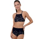 Black And White Matrix Patterned Design High Waist Tankini Set View1