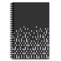 Black And White Matrix Patterned Design 5 5  X 8 5  Notebook by dflcprintsclothing