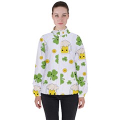 St Patricks Day Women s High Neck Windbreaker by Valentinaart