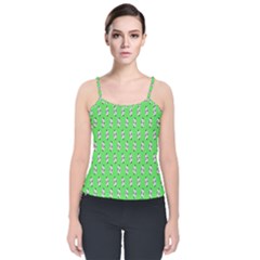 Knotty Ball Velvet Spaghetti Strap Top by Sparkle