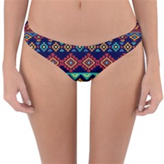 Pattern Tribal Style Reversible Hipster Bikini Bottoms by Wegoenart