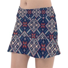 Ukrainian Folk Seamless Pattern Ornament Tennis Skorts by Wegoenart