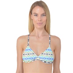 Multicolored Geometric Pattern Reversible Tri Bikini Top by dflcprintsclothing