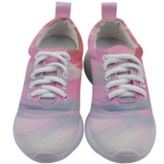 Pink Fractal Kids Athletic Shoes by Sparkle