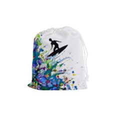 Nature Surfing Drawstring Pouch (medium) by Sparkle