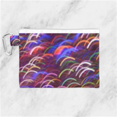 Fractal Rings Canvas Cosmetic Bag (medium) by Sparkle
