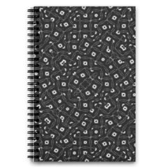 Black And White Intricate Geometric Print 5 5  X 8 5  Notebook by dflcprintsclothing