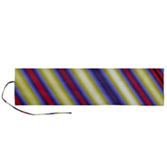 Colorful Strips Roll Up Canvas Pencil Holder (l) by Sparkle