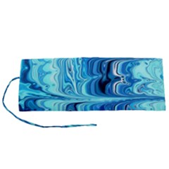 Blue Waves Roll Up Canvas Pencil Holder (s) by Sparkle