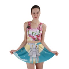 Space Exploration Illustration Mini Skirt by Vaneshart