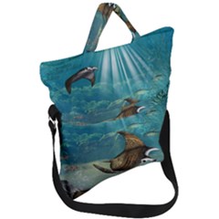 Awesome Steampunk Manta Rays Fold Over Handle Tote Bag by FantasyWorld7