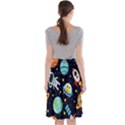 Space Seamless Pattern Midi Beach Skirt View2