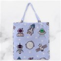 Seamless Pattern With Space Theme Grocery Tote Bag View1