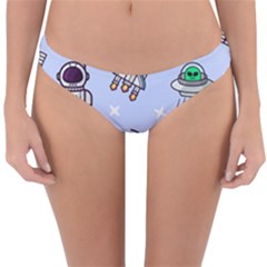 Seamless Pattern With Space Theme Reversible Hipster Bikini Bottoms by Vaneshart