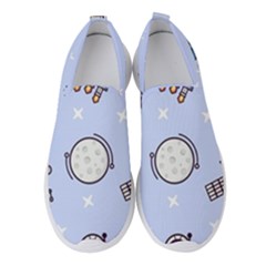 Seamless Pattern With Space Theme Women s Slip On Sneakers by Vaneshart
