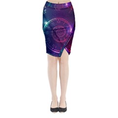 Time Machine Midi Wrap Pencil Skirt by Vaneshart