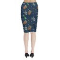 Monster Alien Pattern Seamless Background Midi Wrap Pencil Skirt View2