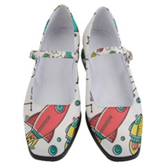 Space Cosmos Seamless Pattern Seamless Pattern Doodle Style Women s Mary Jane Shoes by Vaneshart