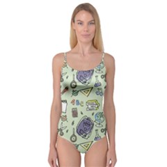 Hand Drawn Pattern School Camisole Leotard  by Vaneshart