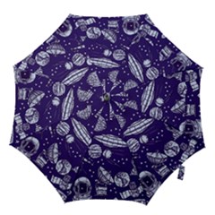 Space Sketch Seamless Pattern Hook Handle Umbrellas (small) by Vaneshart