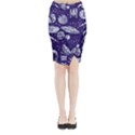 Space Sketch Seamless Pattern Midi Wrap Pencil Skirt View1