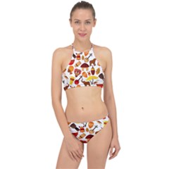 Africa Jungle Ethnic Tribe Travel Seamless Pattern Vector Illustration Racer Front Bikini Set by Vaneshart