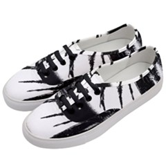 Black And White Tropical Moonscape Illustration Women s Classic Low Top Sneakers by dflcprintsclothing