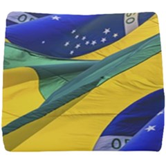 Brazil Flags Waving Background Seat Cushion by dflcprintsclothing