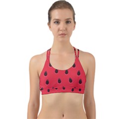 Seamless Watermelon Surface Texture Back Web Sports Bra by Vaneshart