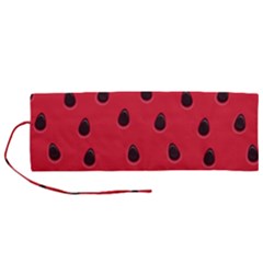 Seamless Watermelon Surface Texture Roll Up Canvas Pencil Holder (m) by Vaneshart